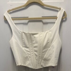 Chic White Women's Crop Top